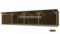 Abri agricole 4M X 20M murs en clins de 40 mm H:3.5M Abri agricole 4M X 20M murs en clins de 40 mm H:3.5M